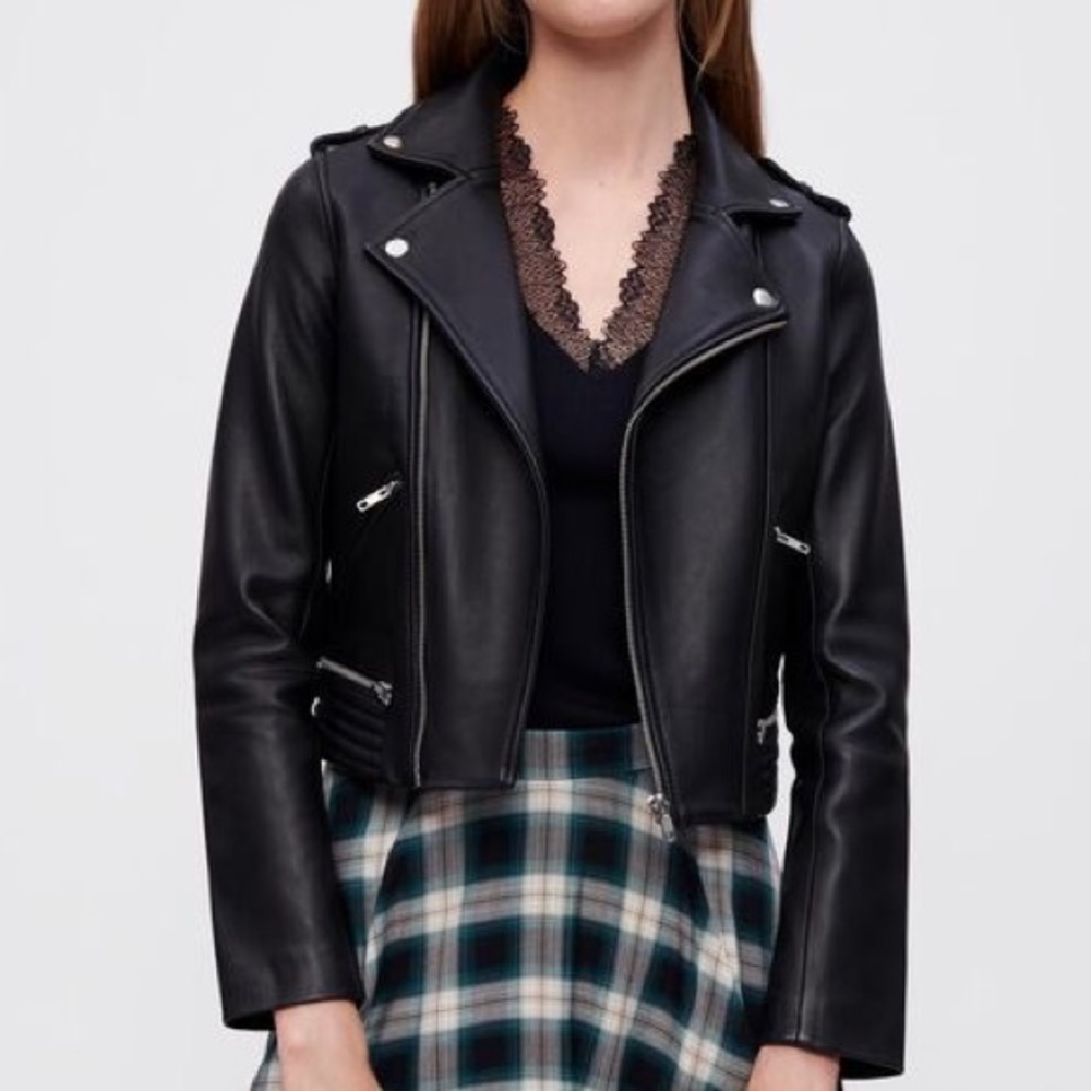 Newer worn Maje leather jacket